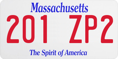 MA license plate 201ZP2