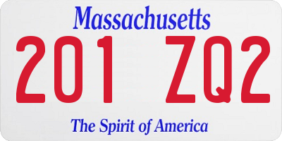 MA license plate 201ZQ2