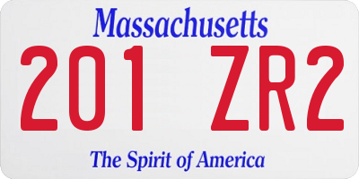MA license plate 201ZR2