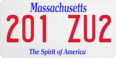 MA license plate 201ZU2