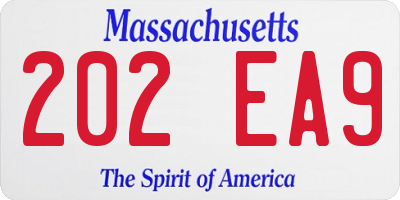 MA license plate 202EA9
