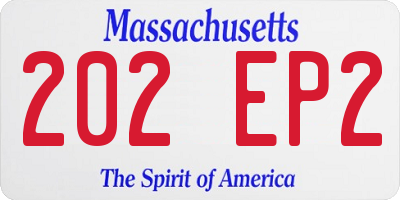 MA license plate 202EP2
