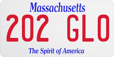 MA license plate 202GL0