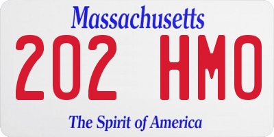 MA license plate 202HM0