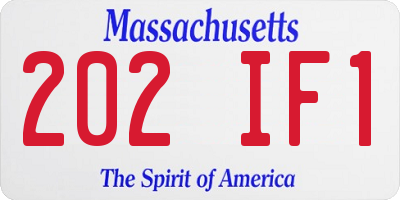 MA license plate 202IF1