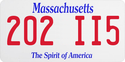 MA license plate 202II5