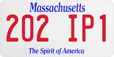 MA license plate 202IP1