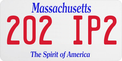 MA license plate 202IP2