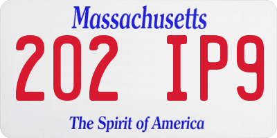 MA license plate 202IP9