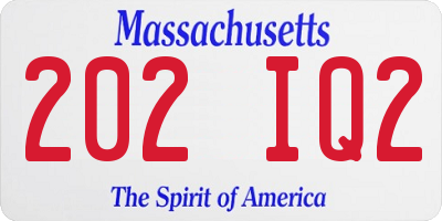 MA license plate 202IQ2