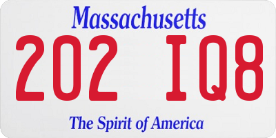 MA license plate 202IQ8