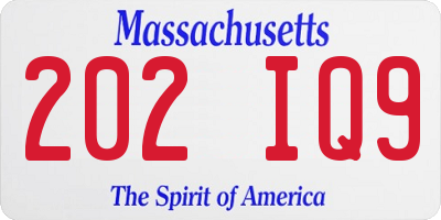 MA license plate 202IQ9