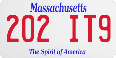 MA license plate 202IT9