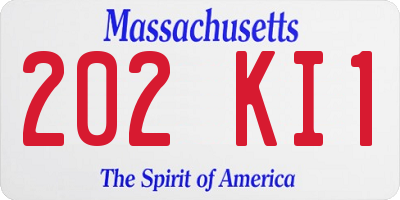 MA license plate 202KI1
