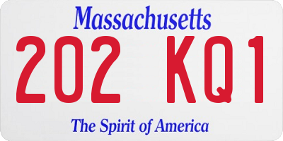 MA license plate 202KQ1