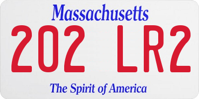 MA license plate 202LR2