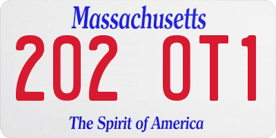 MA license plate 202OT1