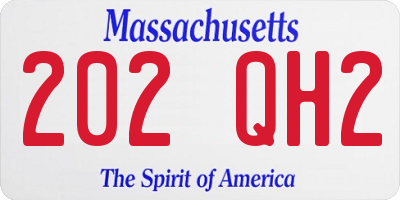 MA license plate 202QH2