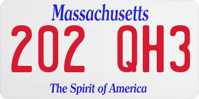 MA license plate 202QH3