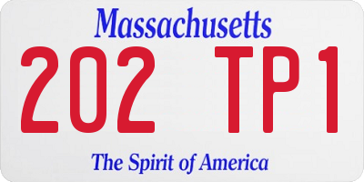 MA license plate 202TP1