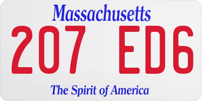 MA license plate 207ED6