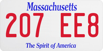 MA license plate 207EE8