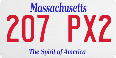 MA license plate 207PX2