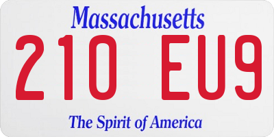 MA license plate 210EU9