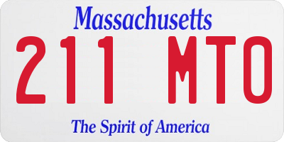MA license plate 211MT0