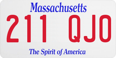 MA license plate 211QJ0