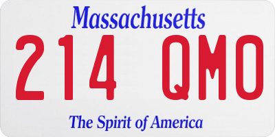 MA license plate 214QM0