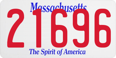 MA license plate 21696