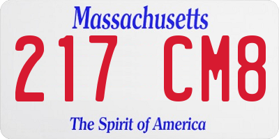MA license plate 217CM8