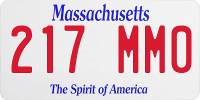 MA license plate 217MM0