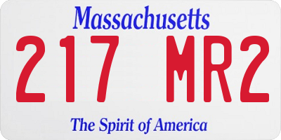 MA license plate 217MR2