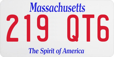MA license plate 219QT6