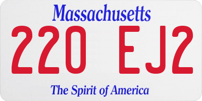 MA license plate 220EJ2