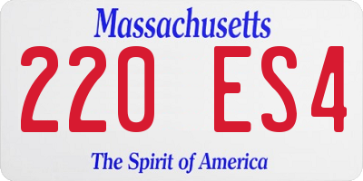 MA license plate 220ES4
