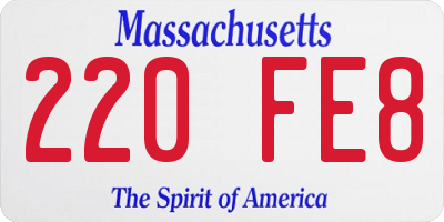 MA license plate 220FE8