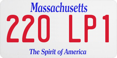 MA license plate 220LP1