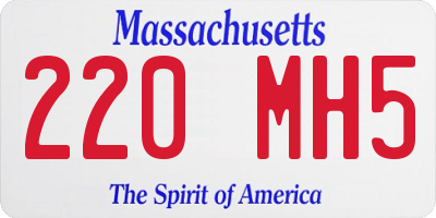 MA license plate 220MH5