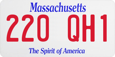 MA license plate 220QH1