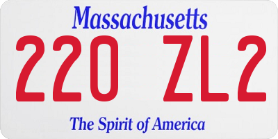 MA license plate 220ZL2