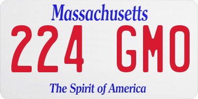 MA license plate 224GM0