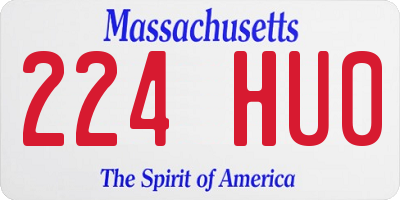 MA license plate 224HU0