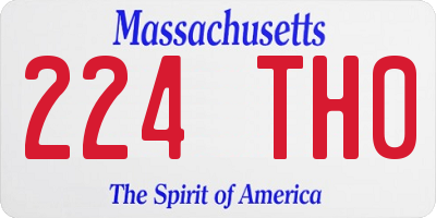 MA license plate 224TH0