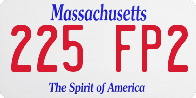 MA license plate 225FP2