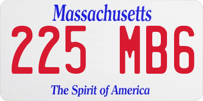 MA license plate 225MB6