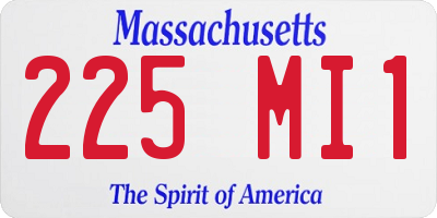 MA license plate 225MI1