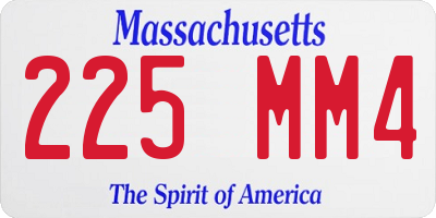 MA license plate 225MM4